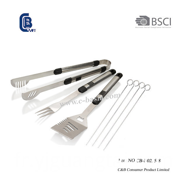Ensemble d'outils de barbecue 8PCS, outils de barbecue, ensemble d'outils de grillage, ensemble de barbecue 2